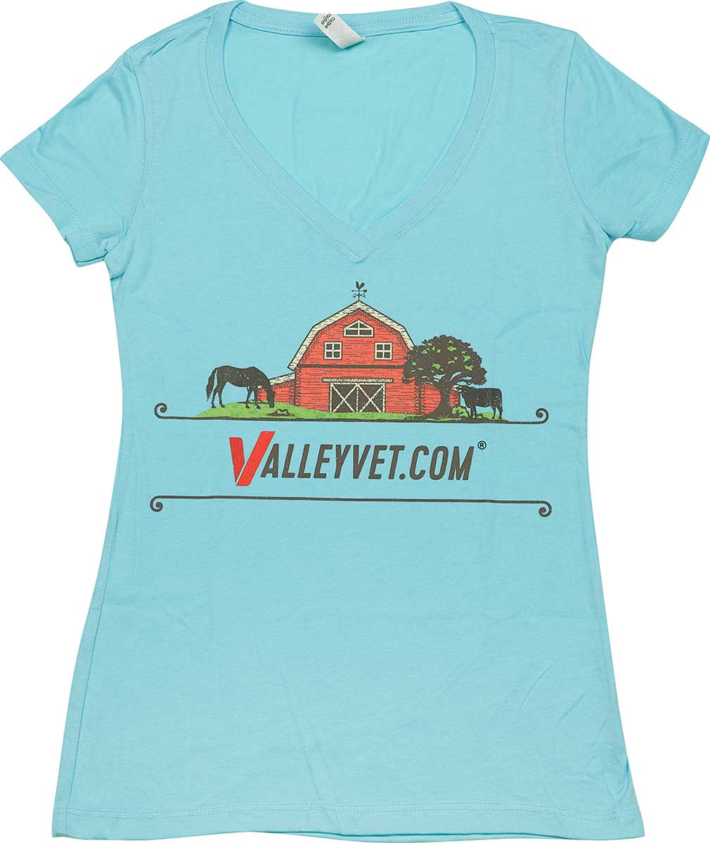 Valley Vet Valley Vet Farm Scene Logo VNeck TShirt Womens Clothing