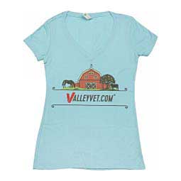 Valley Vet Farm Scene Logo V-Neck T-Shirt Cancun - Item # 50137