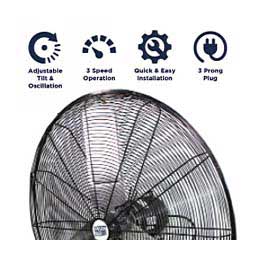 Maxx Air 30-in 3-Speed Oscillating Wall Mount Fan Black - Item # 50160