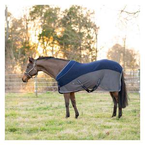 Hybrid Standard Neck Horse Cooler Navy/Gray - Item # 50189