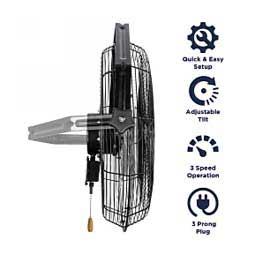 Maxx Air 18-in 3-Speed Wall Mount Fan Black - Item # 50195