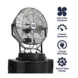 Maxx Air 18-in 3-Speed Misting Fan with 40 Gallon Tank Black - Item # 50196