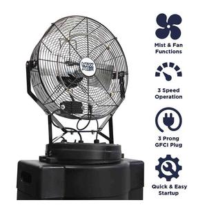 Maxx Air 18-in 3-Speed Misting Fan with 40 Gallon Tank Black - Item # 50196
