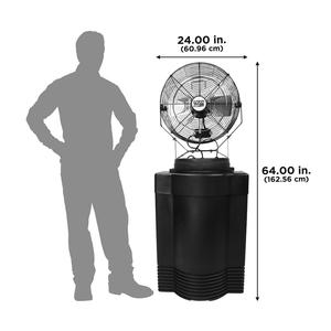 Maxx Air 18-in 3-Speed Misting Fan with 40 Gallon Tank Black - Item # 50196