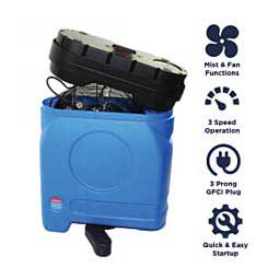 Maxx Air 14-in 3-Speed Misting Fan with 20 Gallon Tank Blue - Item # 50197