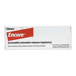 Encore Extended-Release Estradiol Implants without Oxytetracycline Coating 100 dose - Item # 50230