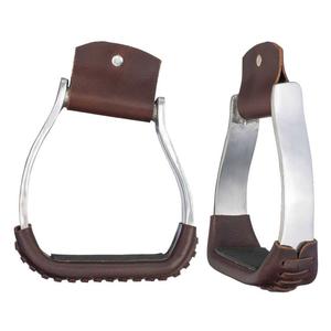 Angled Aluminum 4-in Stirrups Silver - Item # 50255