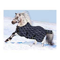 Signature Heavy Weight Surefit Pony Turnout Blanket Black Plaid - Item # 50265