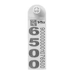 UHF EID Strip Tag 1 Side Imprint Single Ear Tag White - Item # 50315