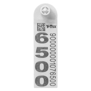UHF EID Strip Tag 1 Side Imprint Single Ear Tag White - Item # 50315