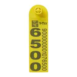 UHF EID Strip Tag 1 Side Imprint Single Ear Tag Yellow - Item # 50315