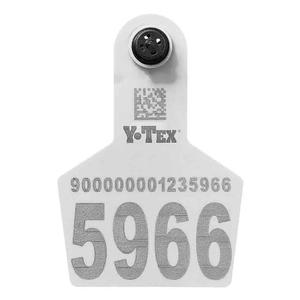 UHF EID Panel Tag 1 Side Imprint Single Ear Tag White - Item # 50317