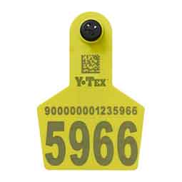 UHF EID Panel Tag 1 Side Imprint Single Ear Tag Yellow - Item # 50317