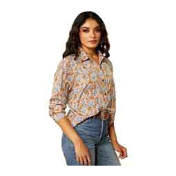 Floral Homestyle Button Front Womens Shirt Floral - Item # 50335