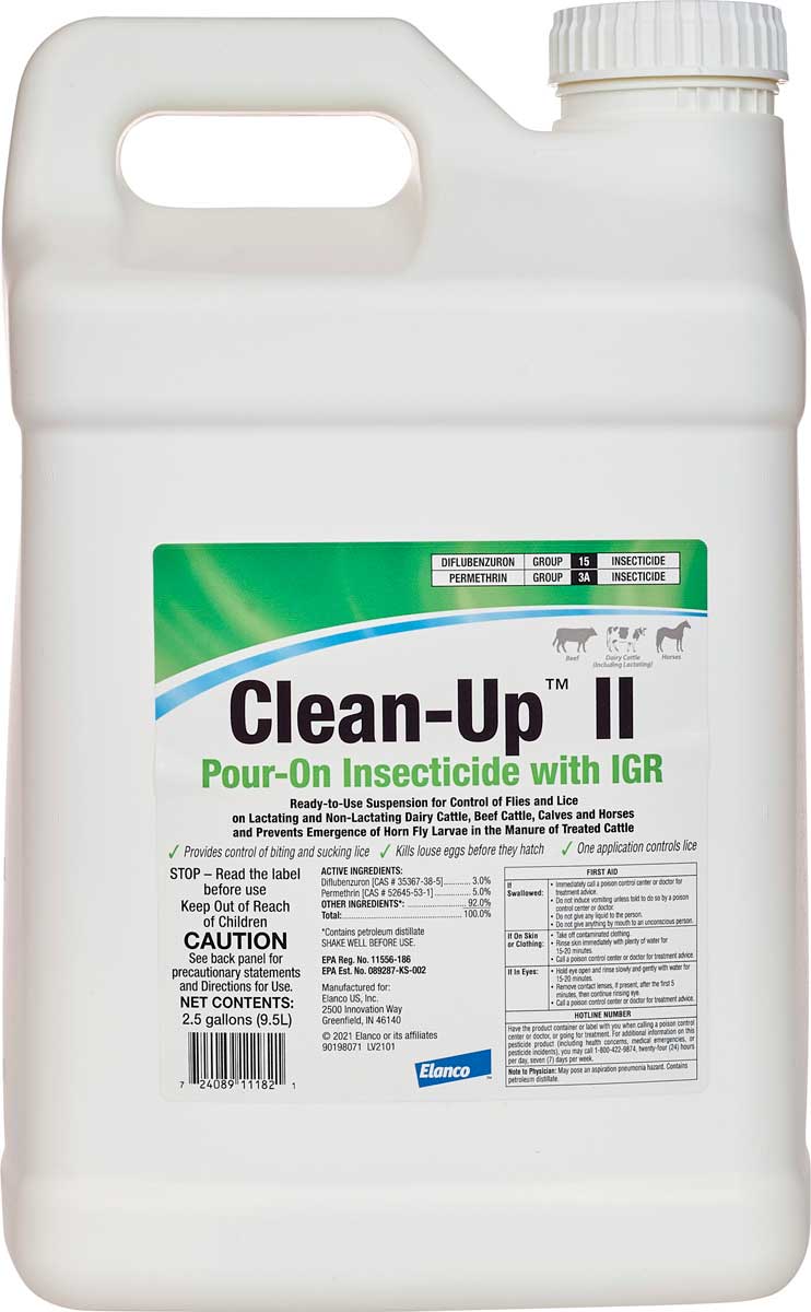 Valley Vet - Clean-Up II Pour-On Insecticide with IGR Elanco Animal ...
