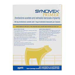 Synovex Primer Beef Cattle Implant 100 dose - Item # 50394