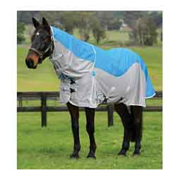Comfitec Dual Shield Detach-a-Neck Mesh Horse Sheet Blue/Gray - Item # 50423