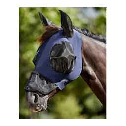 Comfitec Luxe Bug Eye Saver Fly Mask with Ears and Nose for Horses Navy/Black - Item # 50425
