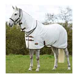 Comfitec Tyro Mesh Combo Neck Horse Sheet White/Green/Burnt Orange - Item # 50430
