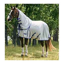 Comfitec Airflow II Detach-a-Neck Mesh Horse Sheet Blue/Gray - Item # 50432