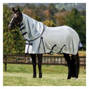 Comfitec Airflow II Detach-a-Neck Mesh Horse Sheet Gray/Navy/Burgundy - Item # 50432