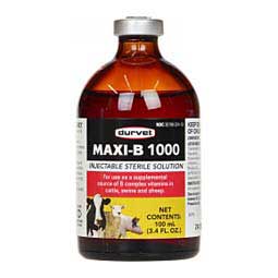 Maxi-B 1000 for Cattle, Swine and Sheep 100 ml - Item # 50436