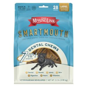Missing Link Smartmouth Dental Chews for Dogs L/XL (28 ct) - Item # 50440
