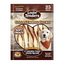 Lovin' Tenders Collagen 5-in Chicken Twisted Rolls Dog Chews 25 ct - Item # 50472
