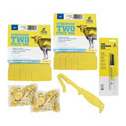 Stockman 2-piece Blank Cow ID Ear Tag Bundle Yellow - Item # 50534
