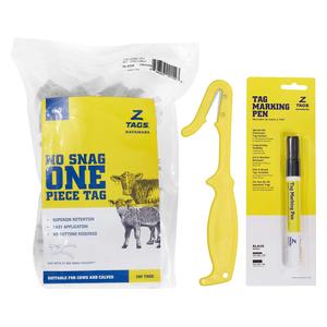 No-Snag Blank Calf ID Ear Tag Bundle White - Item # 50535