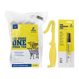 No-Snag Blank Cow ID Ear Tag Bundle White - Item # 50536