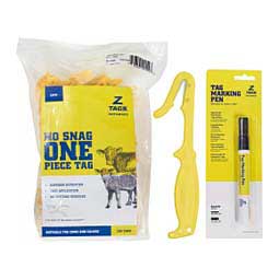 No-Snag Blank Cow ID Ear Tag Bundle Yellow - Item # 50536