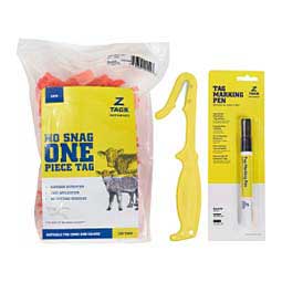 No-Snag Blank Cow ID Ear Tag Bundle Orange - Item # 50536