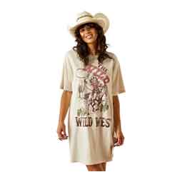 Wild Cowgirl T-Shirt Dress Oatmeal Heather - Item # 50548