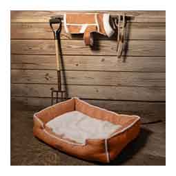 Wrangler Faux Suede and Sherpa Rope Trimmed Cuddler Box Pet Bed S (24 x 19 x 7.5 in) - Item # 50601