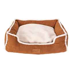 Wrangler Faux Suede and Sherpa Rope Trimmed Cuddler Box Pet Bed L (32 x 24 x 7.5 in) - Item # 50603