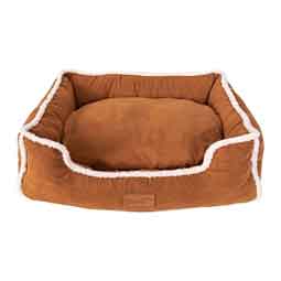 Wrangler Faux Suede and Sherpa Rope Trimmed Cuddler Box Pet Bed L (32 x 24 x 7.5 in) - Item # 50603