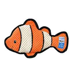 Clean Earth Textured Recycled Plush Dog Toy Clownfish - Item # 50649