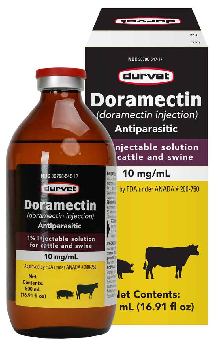 Doramectin 1% Injectable Solution for Cattle and Swine Durvet - Valley ...