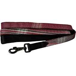 Nylon 1-in Dog Leash with Textilene and Padding Merlot - Item # 50757