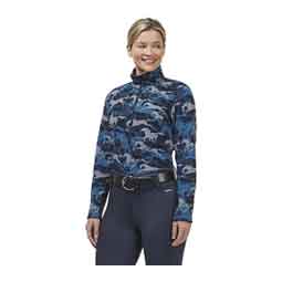 Plush Printed Half Zip Womens Fleece Top Nightly Gallop - Item # 50789