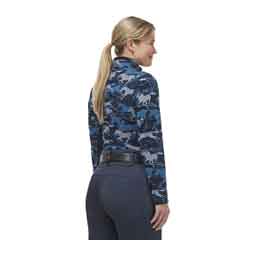 Plush Printed Half Zip Womens Fleece Top Nightly Gallop - Item # 50789