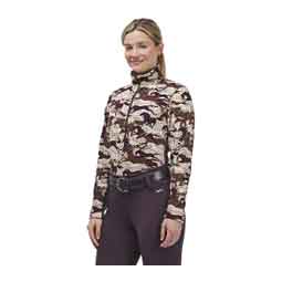 Plush Printed Half Zip Womens Fleece Top Vinyard Gallop - Item # 50789