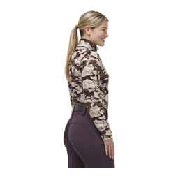 Plush Printed Half Zip Womens Fleece Top Vinyard Gallop - Item # 50789