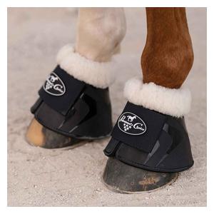 Hard Shell All-Purpose Faux Fleece Horse Bell Boots Black - Item # 50799