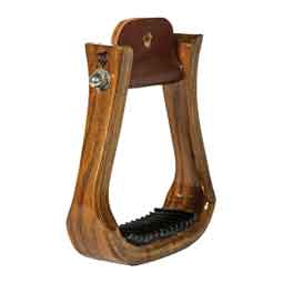 Wood 2-in Barrel Stirrups Medium Gloss - Item # 50803