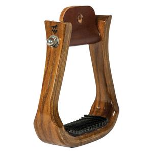 Wood 2-in Barrel Stirrups Medium Gloss - Item # 50803