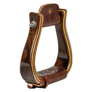 Wooden 2-in Stirrups Dark Gloss - Item # 50804