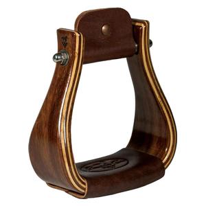 Wooden 3-in Stirrups Dark Gloss - Item # 50805