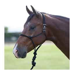 Easy-On Rope Horse Halter with Lead Black - Item # 50807